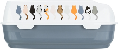 TRIXIE Kattenbak Delio 48×35×20 cm – Paars / Wit