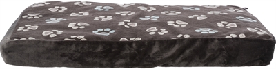 TRIXIE Hondenkussen Jimmy 80×55 cm – Zwart met Pootprint