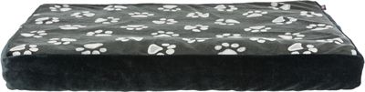 TRIXIE Hondenkussen Jimmy 80×55 cm – Zwart met Pootprint
