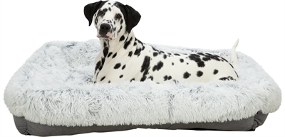 TRIXIE hondenmand Harvey Grijs/Wit 100×75 cm – Comfortabel pluche
