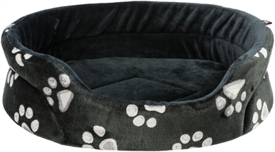 TRIXIE hondenmand Jimmy Ovaal 44×35 cm – Zwart met Pootprint