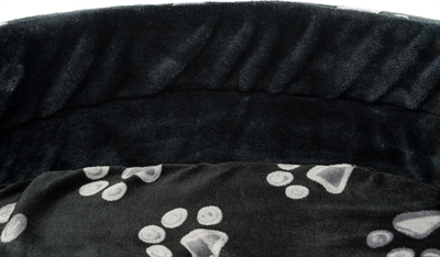 TRIXIE hondenmand Jimmy Ovaal 44×35 cm – Zwart met Pootprint