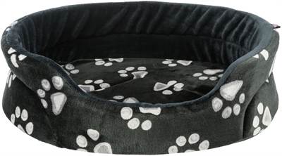 TRIXIE hondenmand Jimmy Ovaal 44×35 cm – Zwart met Pootprint