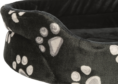 TRIXIE HONDENMAND JIMMY OVAAL 55×45 CM – ZWART MET POOTPRINT