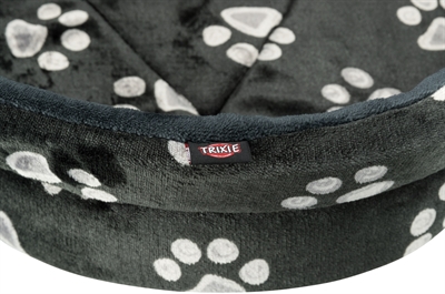 TRIXIE Hondenmand Jimmy Ovaal 75×65 cm – Zwart met Pootprint