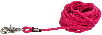 TRIXIE hondenriem sleeplijn fuchsia roze 5×0,6 cm – trigger snap haak