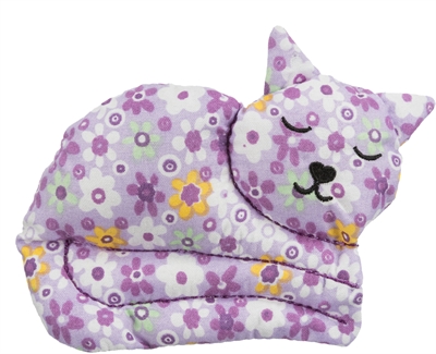 TRIXIE Kattenspeelgoed Stoffen Kat 13×5 cm – Wit met Bloemetjesprint