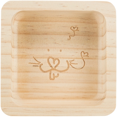 TRIXIE Voerbak Hout Cavia / Chinchilla 11×11 cm – 190 ml