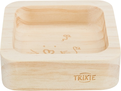 TRIXIE Voerbak Hout Muis / Hamster 8×8 cm – 60 ml