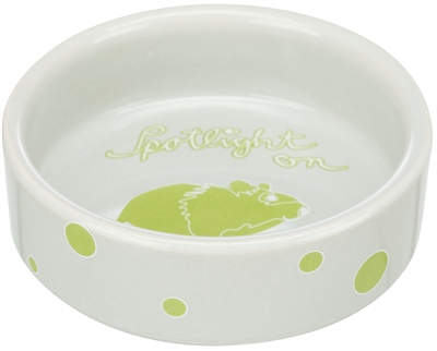 TRIXIE Voer- & waterbak Spotlight | Gelakt keramiek, hygiënisch - assorti - 8 cm / 90 ml (4 st)