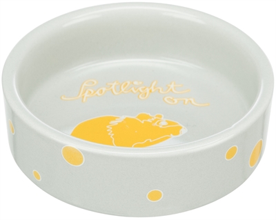 TRIXIE Voer- & waterbak Spotlight | Gelakt keramiek, hygiënisch - assorti - 8 cm / 90 ml (4 st)