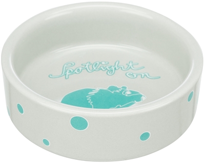 TRIXIE Voer- & waterbak Spotlight | Gelakt keramiek, hygiënisch - assorti - 8 cm / 90 ml (4 st)