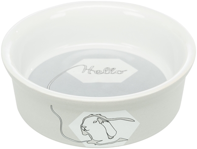 TRIXIE Voerbak Keramiek Strip Gelakt, hygiënisch & stevig - Assorti - 11 cm