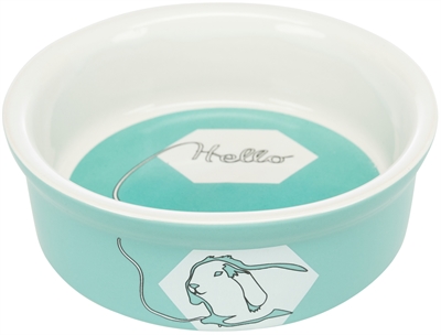TRIXIE Voerbak Keramiek Strip Gelakt, hygiënisch & stevig - Assorti - 11 cm