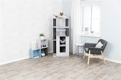 TRIXIE Krabpaal XXL Leandro Grijs 63×50×163 cm – Extra groot