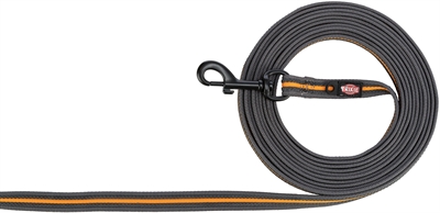 TRIXIE Hondenriem Sleeplijn Fusion 300×1,7 cm – Grafiet / Papaya