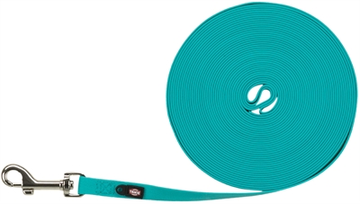 TRIXIE Hondenriem Sleeplijn Easy Life 10 m × 1,3 cm – Oceaan Blauw/Turquoise