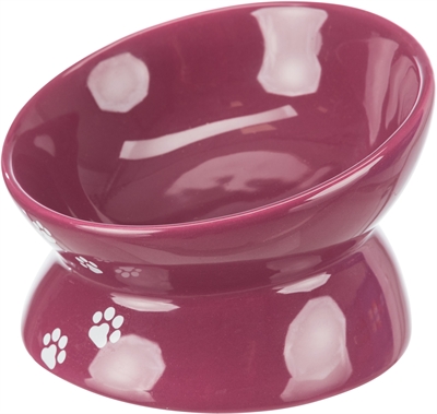TRIXIE verhoogde voerbak waterbak kat Bordeaux 13 cm – 4 stuks