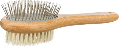 TRIXIE Borstel Dubbelzijdig Bamboe 19×5 cm – Voor Honden Vacht