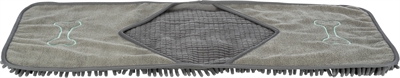 TRIXIE Microvezel Handdoek Grijs 78×32 cm – Insteekzakken