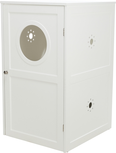 TRIXIE Kattenhuis XL Wit 58×53×90 cm – Multifunctioneel kattenhuis
