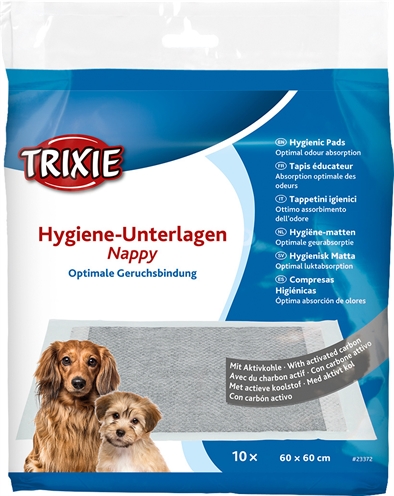 TRIXIE Puppypads Nappy 60×60 cm – met koolstof, 10 stuks