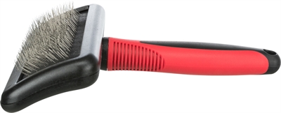 TRIXIE Slickerborstel Kunststof 16×12 cm – Zachte metalen pinnen