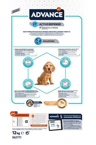 ADVANCE Puppy Protect Medium 12 KG – Hondenvoer voor pups 10-30 kg