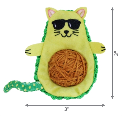 KONG kattenspeelgoed Wrangler AvoCATo 11×7 cm – Groen