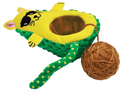 KONG kattenspeelgoed Wrangler AvoCATo 11×7 cm – Groen