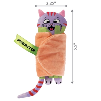 KONG kattenspeelgoed KONG Pull-A-Partz Purrito 14×5 cm – Pluche burrito