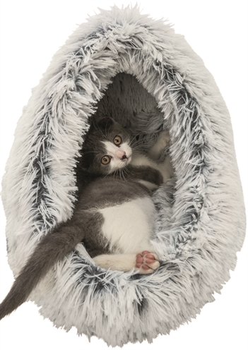 TRIXIE Kattenmand Iglo Harvey 41×35×26 cm – Grijs/Wit-Zwart