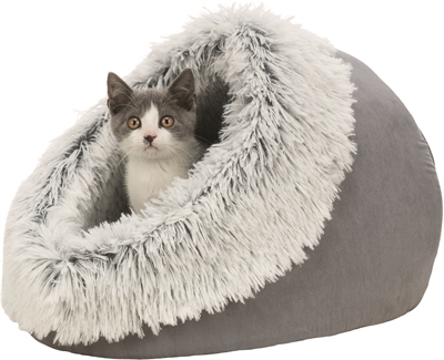TRIXIE Kattenmand Iglo Harvey 41×35×26 cm – Grijs/Wit-Zwart