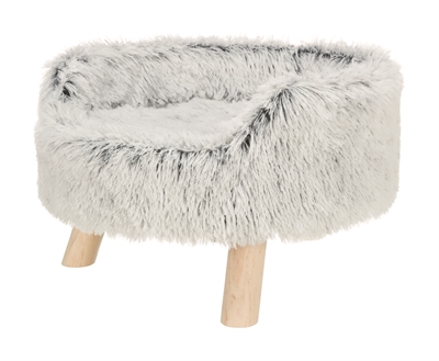 TRIXIE HONDENMAND SOFA HARVEY ROND WIT-ZWART