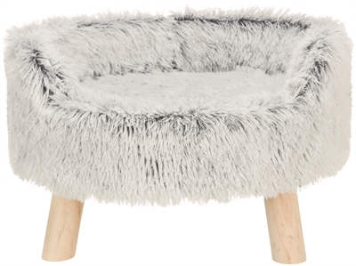 TRIXIE HONDENMAND SOFA HARVEY ROND WIT-ZWART