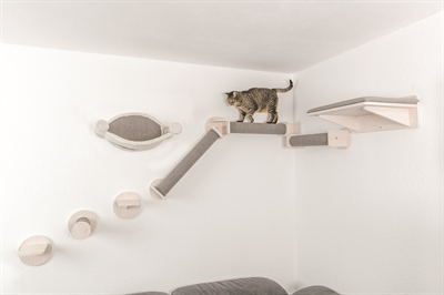 TRIXIE Klimtrede Muurlandschap Sisal 22×18×18 cm – Wit/Grijs