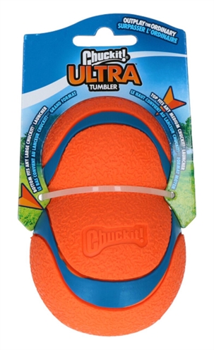 CHUCKIT Honden Speelbal Ultra Tumbler 11,5×7,5 cm – Natuurlijk Rubber