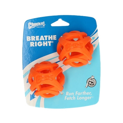 CHUCKIT Fetch Ball Breathe Right Oranje 6 cm – Medium 2 st