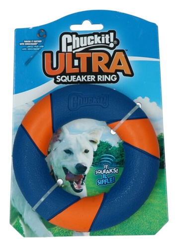 CHUCKIT honden speelgoed Ultra Squeaker Ring 13 cm – groen