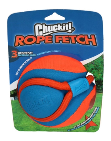 CHUCKIT Honden speelbal Rope Fetch 13×13 cm – Drijvend touwspel