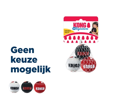 KONG hondenballen KONG SIGNATURE SPORT ASSORTI 5×5 cm – 3 stuks
