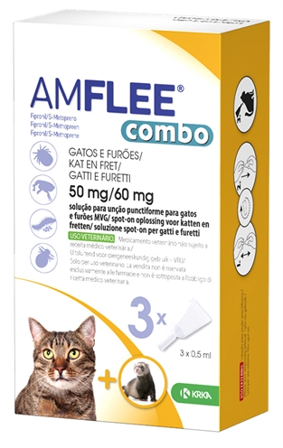 KRKA Vlooienbestrijding Spot On Kat 50 mg 3 Pipetten – Anti-vlooiendruppels