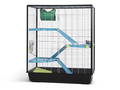 SAVIC Rattenkooi Zeno 3 Knock Down Empire Hoog en ruim, 3 plateaus, intelligente sloten - Antraciet - 100x50x118 cm