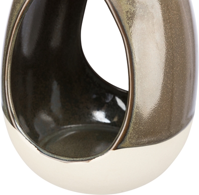 TRIXIE Drinkbak Hangend Keramiek Crème 12×12×16 cm – Bosgroen