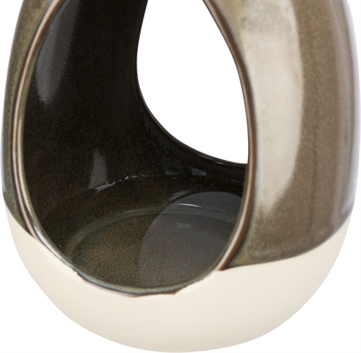 TRIXIE Drinkbak Hangend Keramiek Crème 12×12×16 cm – Bosgroen