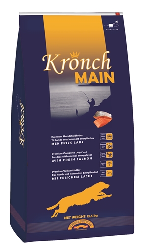 KRONCH Hundefutter KRONCH MAIN SENIOR 13,5 kg - mit Lachs und Fisch