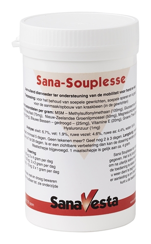 SANAVESTA voedingssupplement Sana-Souplesse 125 gr - voor katten en honden