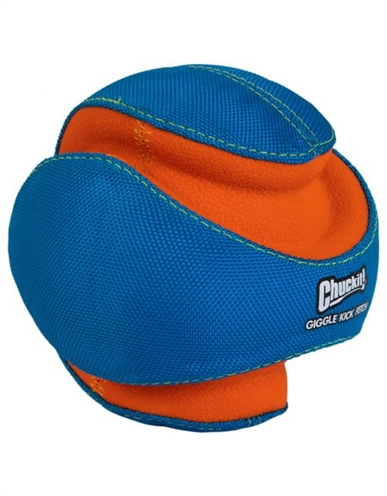 CHUCKIT Hondenbal Giggle Kick Fetch | Geluidende bal (Giggle) - 14 cm