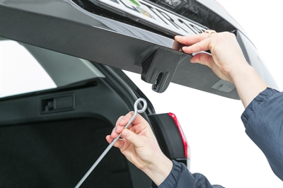 TRIXIE Kofferbakhouder Carcooler houdt kofferbak op kier | gegalvaniseerd metaal - grijs - 40 cm