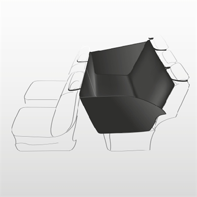 TRIXIE Autobeschermdeken waterdicht & anti-slip met hoge zijkanten - Zwart - 155x130 cm